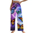 thumbnail image 1 of Butterfly Pajamas Leisure Trousers Soft Warm Sleepwear Bottoms Loose Retro Nightwear, 1 of 6