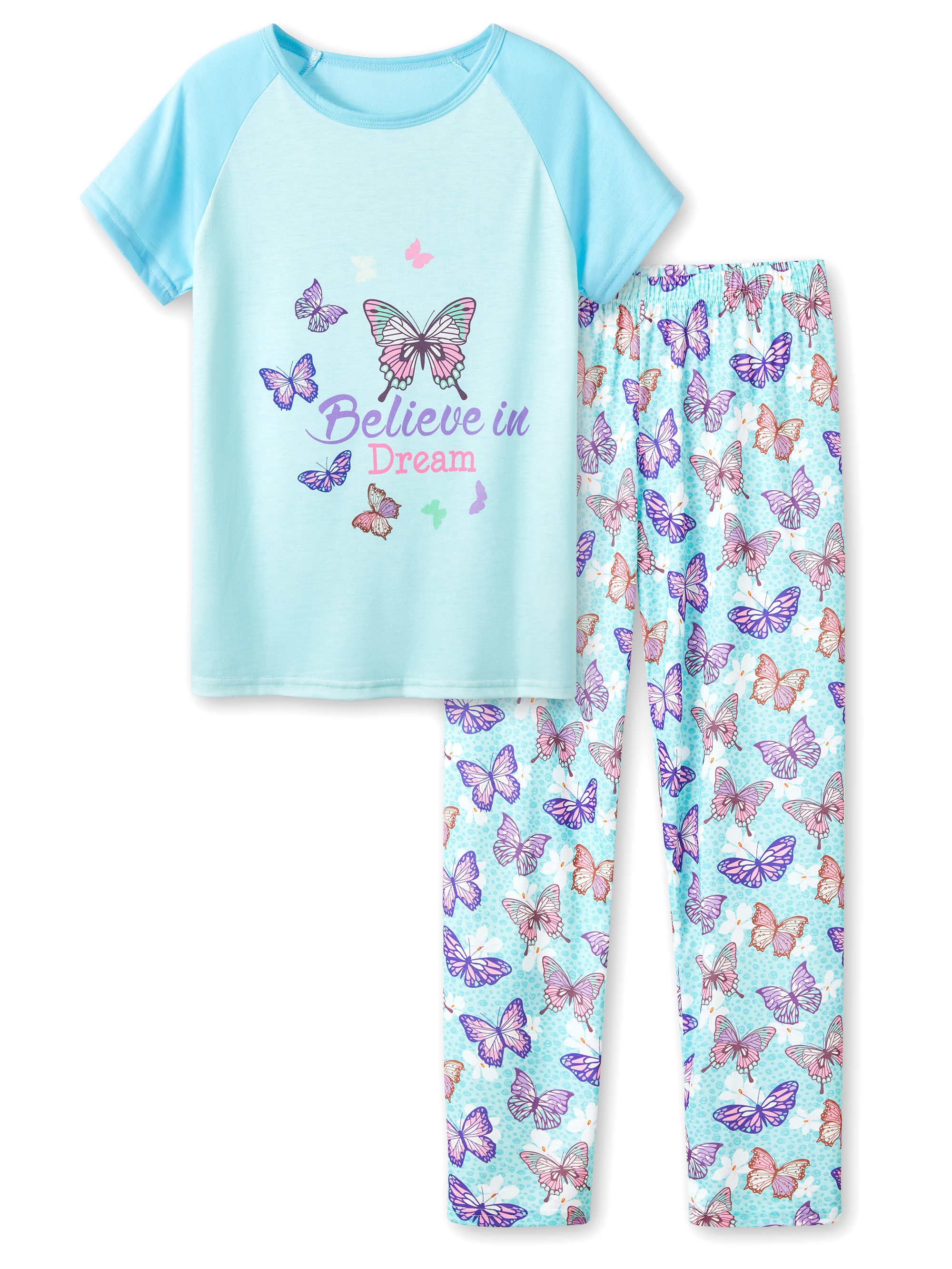 Butterfly Pajamas For Tween Girls Soft Cute 2 Piece Clothes PJ Pants Butterfly Pajamas For Tween Girls Soft Cute 2 Piece Clothes PJ Pants