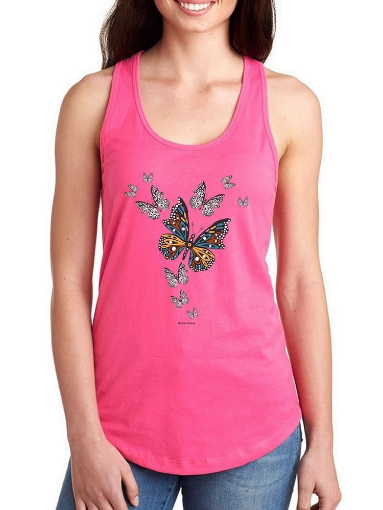 Butterfly Paradise Cascade Racerback Tank Women -Image by Shutterstock ...