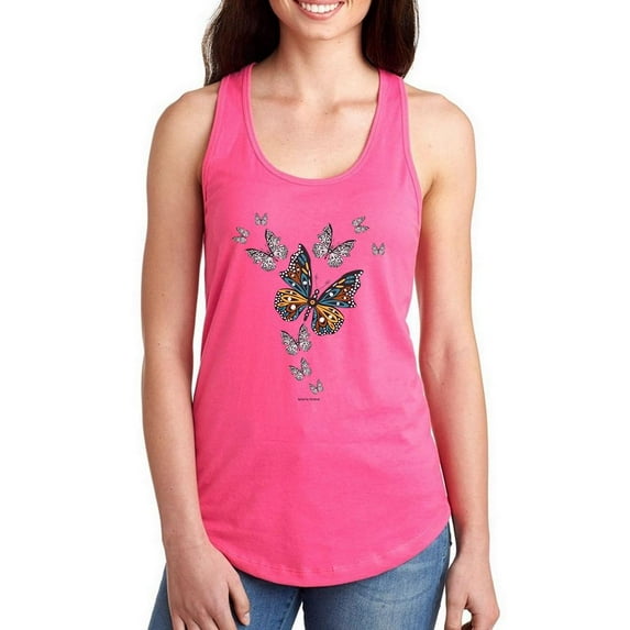 Butterfly Paradise Cascade Racerback Tank Women -Image by Shutterstock, Female Medium