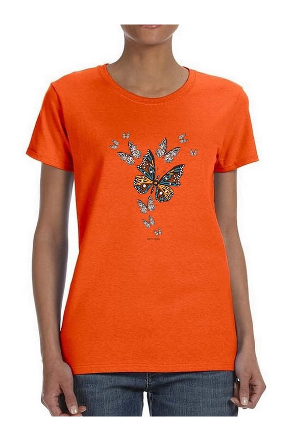 Butterfly Paradise Cascade Shaped T-Shirt Women -Image by Shutterstock, Female Medium