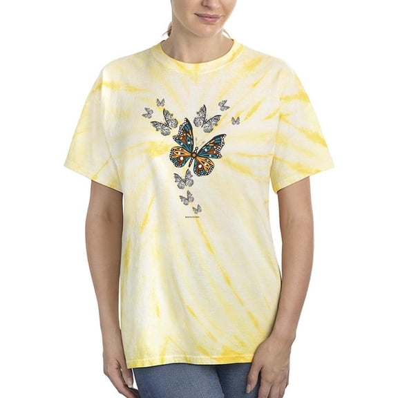 Butterfly Paradise Cascade Tie Dye Cyclone Women -Image by Shutterstock, Female XX-Large
