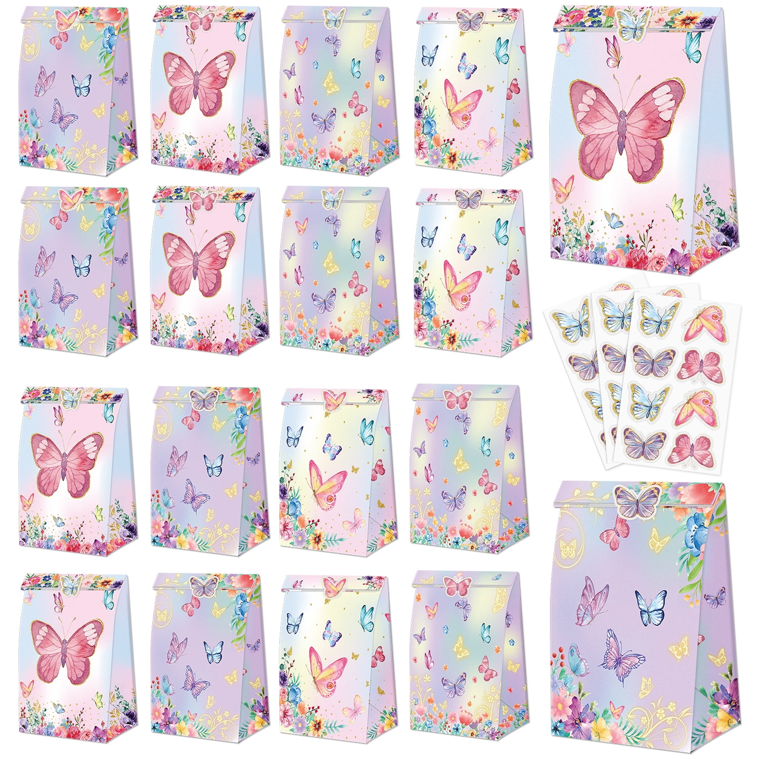 Butterfly Party Gift Bags 20 Pcs Goodie Bags Party Favor Bags with