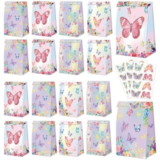 Butterfly Birthday Party Crayon Bags: Crayon Party Favors 