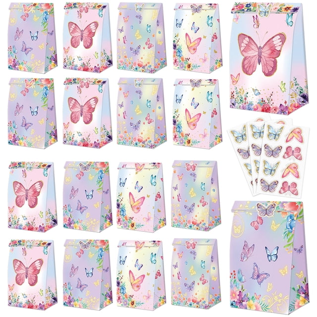 Butterfly Party Gift Bags 20 Pcs Goodie Bags Party Favor Bags with