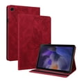 thumbnail image 1 of Butterfly Pattern Case for Samsung Galaxy Tab A8 10.5 inch 2022 SM-X200/X205/X207,Dteck Magnetic Premium PU Leather Hybrid Rubber Card Slot Wallet Folio Kickstand Cover with Pen Holder,Red, 1 of 5