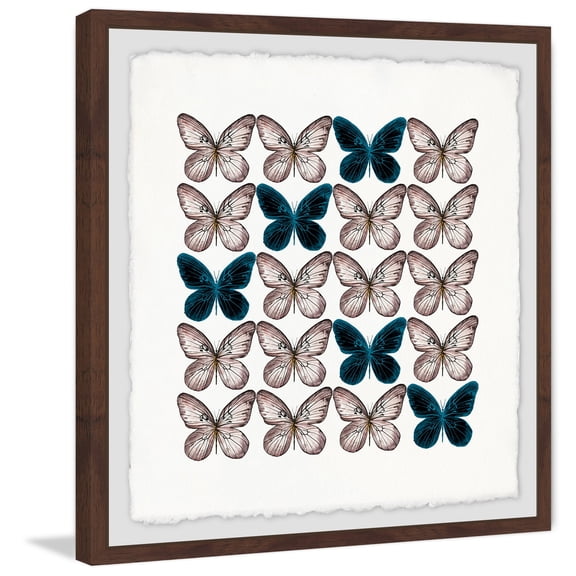 Butterfly Pattern Framed Painting Print
