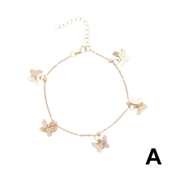 Butterfly Pendant Anklets Foot Chain Summer Beach Barefoot Leg Bracelet for Women Barefoot Jewelry Sandals Z1H5 Bohemian