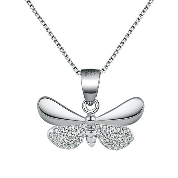 Butterfly Pendant Necklace for Women Sterling Silver Cz Ginger Lyne Collection