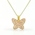 thumbnail image 1 of Butterfly Pendant with Swarovski Element Crystals and Yellow Gold Plated Chain, 1 of 1