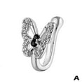 thumbnail image 1 of Butterfly Perforation Free U-shaped Nose Clip Inlaid Pin Nose Zircon N8C7, 1 of 11