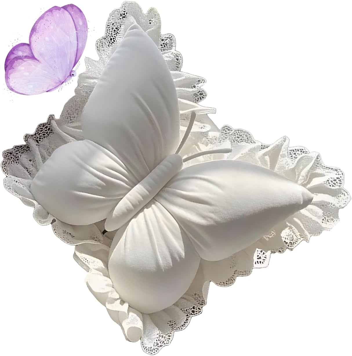 Butterfly Pillow - Butterfly Shaped Throw Pillow, Butterflies Stuffed Seat Cushion | Butterflies Throw Pillows for Baby Birthday Christmas Stocking Stuffers Sofa Bed Couch Desk Girls Kids Adults