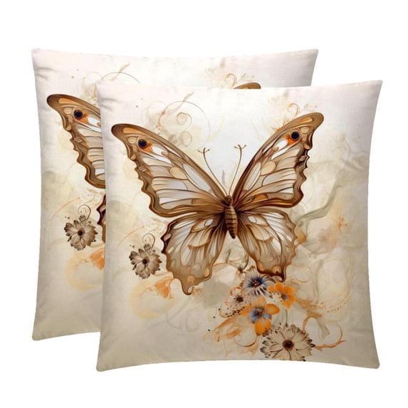 Butterfly Pillow Covers Inserts Set of 2, Bed Pillow with Unique Patterns,for Home and Office Decor, Available in 16x16, 18x18, and 20x20 Inches
