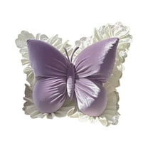 Butterfly Pillow Decorative Butterfly Shaped Throw Pillows with Lace Trim 15.7" x 17.7" Cute Plush Cushion Decor for Bedroom Living Room Sofa Couch