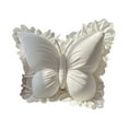 thumbnail image 1 of Butterfly Pillow Decorative Butterfly Shaped Throw Pillows with Lace Trim 15.7" x 17.7" Cute Plush Cushion Decor for Bedroom Living Room Sofa Couch, 1 of 5