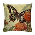 Butterfly Pillow,Home Decorative Throw Pillow Cover Vintage Black