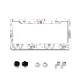 thumbnail image 1 of Butterfly with Pink Floral and Green Leaves License Plate Frames for Women Men Car Plate Holder Cover Metal Tag Aluminum Car Accessories Front Rear Plate Decor, 1 of 6