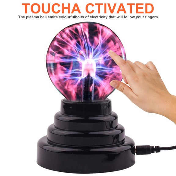 Butterfly Plasma Ball Light, Magic Thunder Lightning Plug-In Touch Sensitive USB Powered For Parties Decorations Kids Bedroom Home(Butterfly(Globe))
