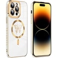thumbnail image 1 of Butterfly Plating  [Compatible with MagSafe Wireless Charging] TPU Case Compatible with iPhone Case (iPhone 14 Pro,White), 1 of 8