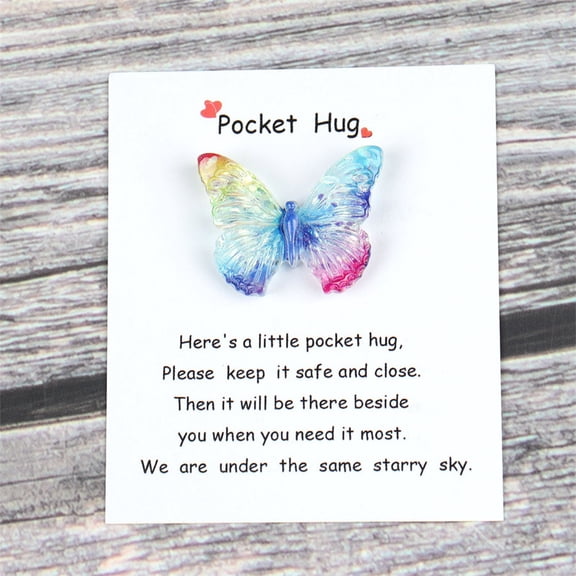 Butterfly Pocket Hug Valentine's Day Card, Sweet Romantic Message Card For Gift & Decoration For Teens S, 1 Piece Card With Butterfly Design