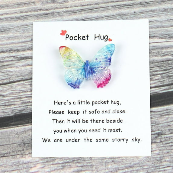 Butterfly Pocket Hug Valentine's Day Card, Sweet Romantic Message Card For Gift & Decoration For Teens S, 1 Piece Card With Butterfly Design