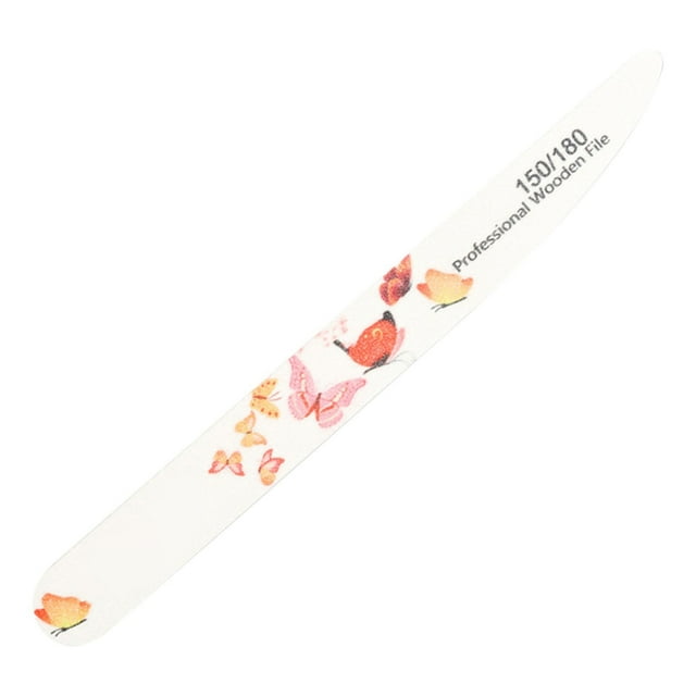 Butterfly Print Shaped Wood Chip Nail File Double Sided Sanding And