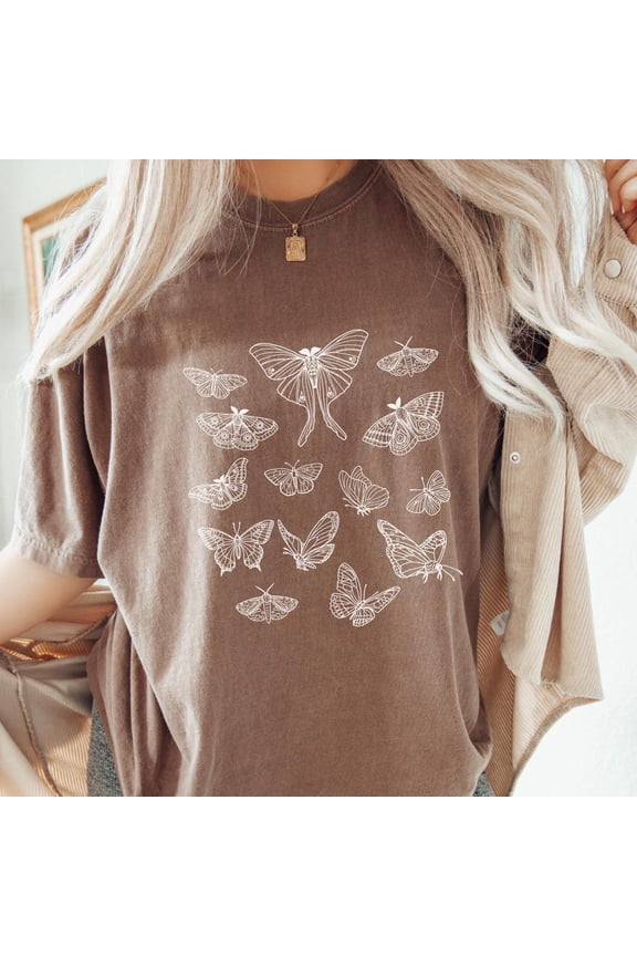 Butterfly Print Shirt Boho Cottagecore Tee