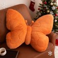 thumbnail image 1 of Butterfly Print Throw Pillow, 18x15 Inch Decorative Cushion for Christmas Valentine's Day, Soft Polyester Holiday Home Decor Orange, 1 of 6