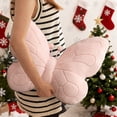 thumbnail image 1 of Butterfly Print Throw Pillow, 18x15 Inch Decorative Cushion for Christmas Valentine's Day, Soft Polyester Holiday Home Decor Pink, 1 of 3
