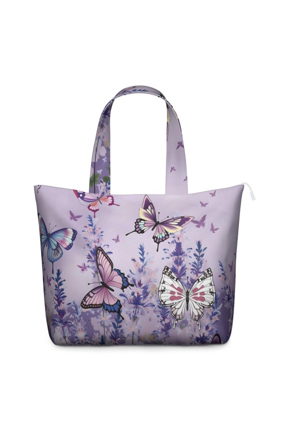 Butterfly Print Travel Bag for Women, Colorful Butterfly Pattern Weekender Tote, Lightweight Duffel for Butterfly Lovers