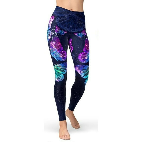 Butterfly Printing Casual Leggings Women Yoga Pants Leggings Sports Leggings Pants