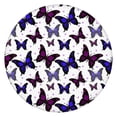 thumbnail image 1 of Butterfly Purple Blue Dot Pattern Round Fitted Tablecloth with Elastic Edge,Dining Table Cover Waterproof,Outdoor Round Tablecloth for Camping,Dining,Indoor and Outdoor, 1 of 7