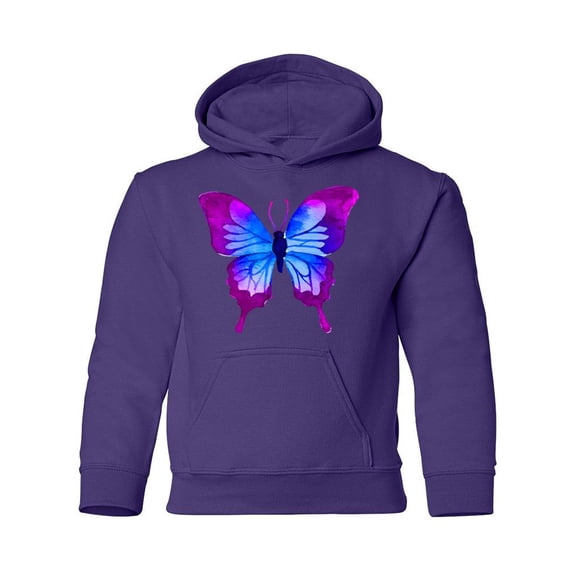 Butterfly Purple Hoodie Juniors -SPIdeals Designs, Medium