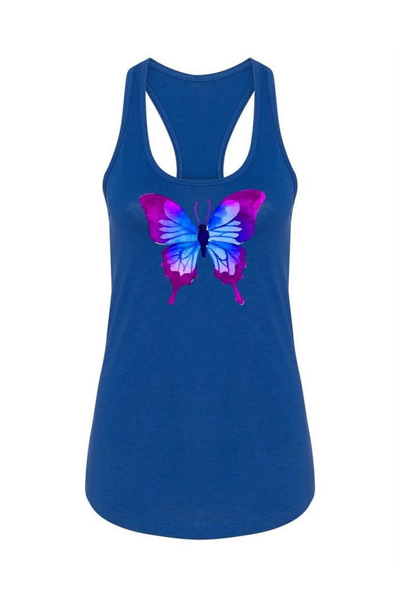 Butterfly Purple Racerback Tank Women -SPIdeals Designs, Female Small