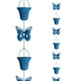 thumbnail image 1 of Butterfly Rain Chain Gutter Downspout Catcher Outside Water Diverter Decorative Garden Rain Cups Chime Home Decor, 1 of 7