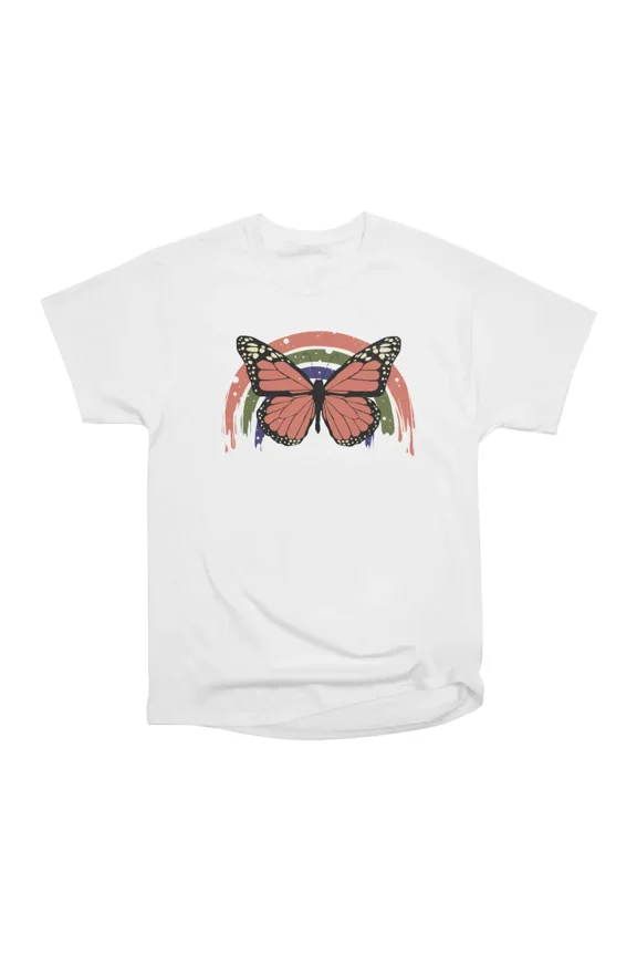 Butterfly Rainbow Drip T-Shirt Tee Gift For Him Merch For Her Apparel For Friend