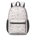 thumbnail image 1 of Butterfly Red Pattern Heart Pattern 17" Waterproof Oxford School Backpacks for Teens, S-Shape Padded Straps, for School, Travel, Hiking, Camping, 1 of 2