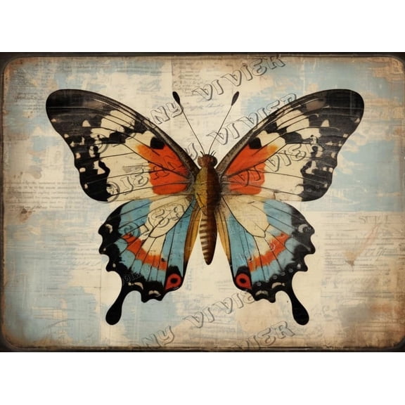 Butterfly Retro Aluminum Sign 12"x8" Metal Sign Butterfly Bedroom Wall Decor Boho Chic Decor Tin Garden Signs for Cafes Club Pub Man Cave Wall Sign Gifts