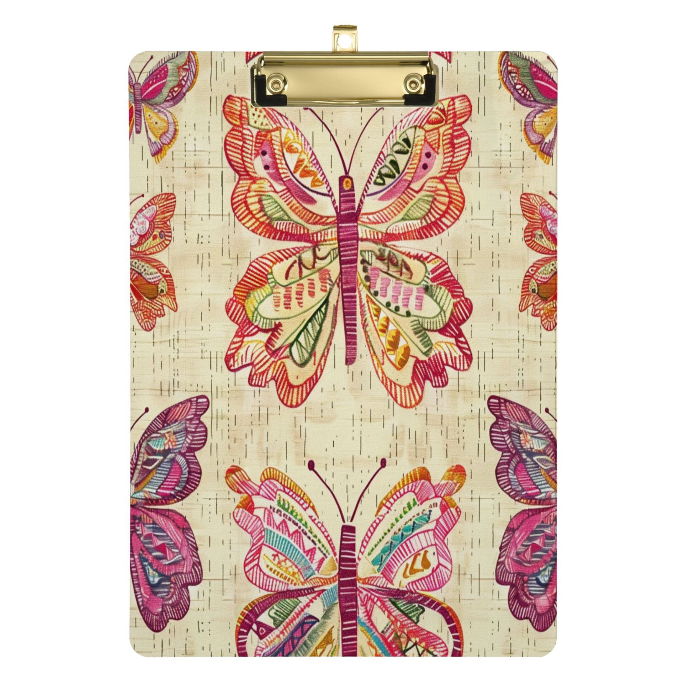 Butterfly Retro Style Acrylic Clipboards A4 Standard Letter Size
