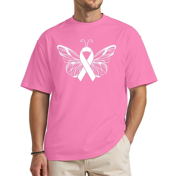 Butterfly Ribbon Unisex T-Shirt – Azalea Large