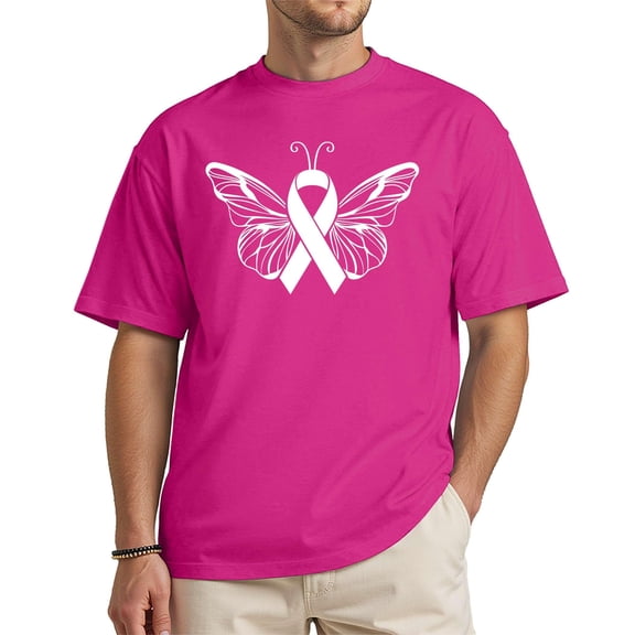 Butterfly Ribbon Unisex T-Shirt – Heliconia Medium