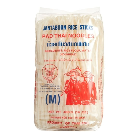 Butterfly Rice Stick Pad Thai Noodles 14 oz 2ea Pack of 4