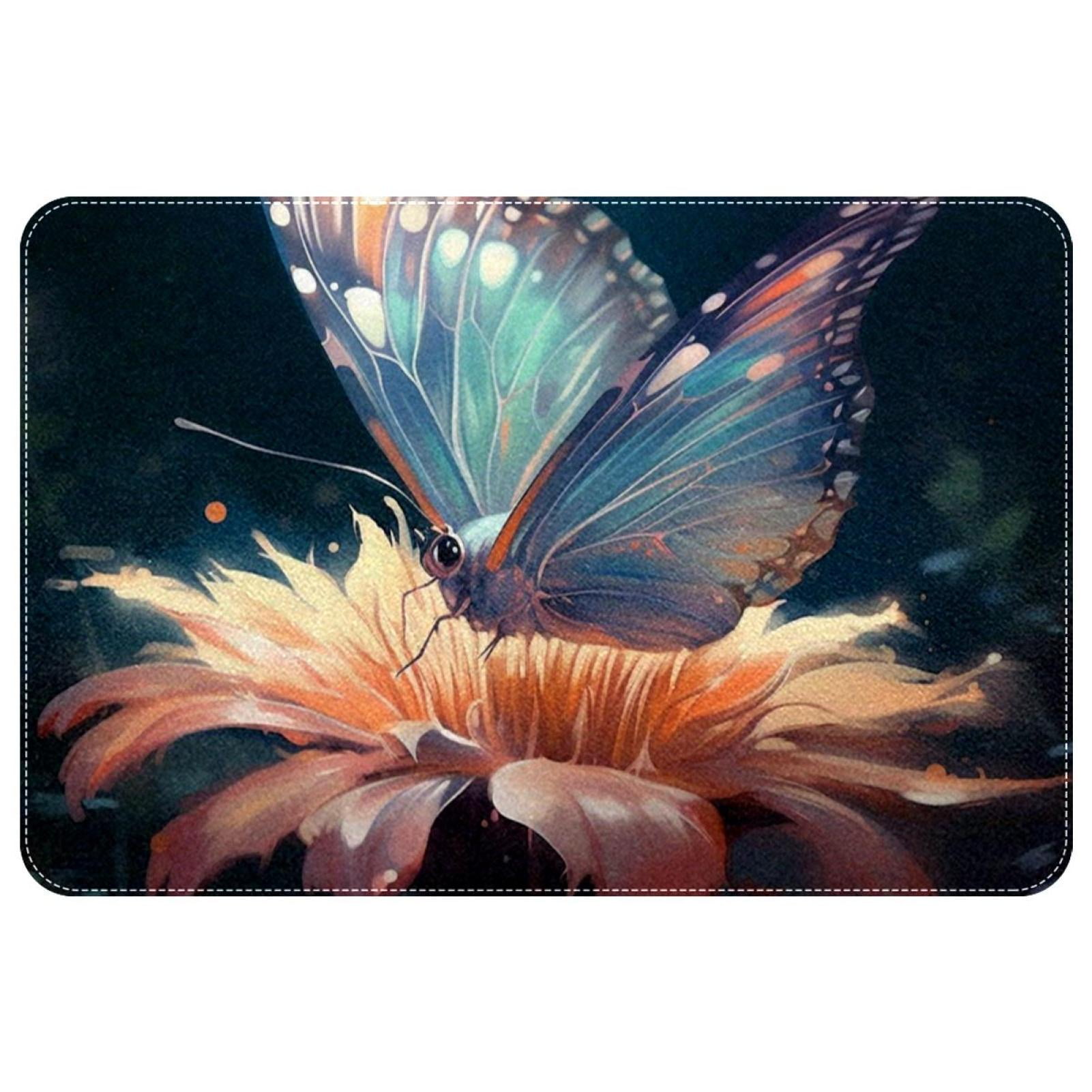 Abstract Colorful Butterfly Print Floor Mat