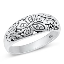 Butterfly Ring .925 Oxidized Sterling Silver Band Jewelry Female Male Unisex Size 5