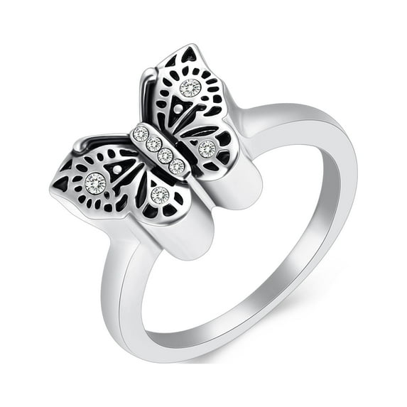 Butterfly Ring Cremation Jewelry for Ashes Keepsake Jewelry Urns Ring Memorial Jewelry Finger Ring