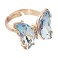 thumbnail image 1 of Butterfly Rings for Women, Gorgeous Ring, Open Adjustable Butterfly Ring for Women Simple Butterfly Statement Stacking Chunky Gold Rings Christmas Jewelry Gift, 1 of 7