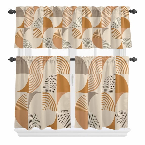 Butterfly Rose Curtain Valances Set Vintage Old Newspaper Kitchen Curtains 24 inch Length Rod Pocket Valance and Tiers 3 Piece Set Small Bedroom Bathroom Laundry Decor
