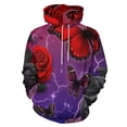 thumbnail image 1 of Butterfly Roses Lightning Men's Women Vintage 3D Hooded Sweatshirt - All-Season Loose Fit Streetwear, 1 of 6