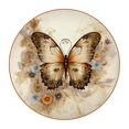 thumbnail image 1 of Butterfly Round Microfiber Leather Coasters, Set of 6, 11x11 cm/4.3x4.3 in, Drink Coasters for Home and Office, Cup Mats, 1 of 6