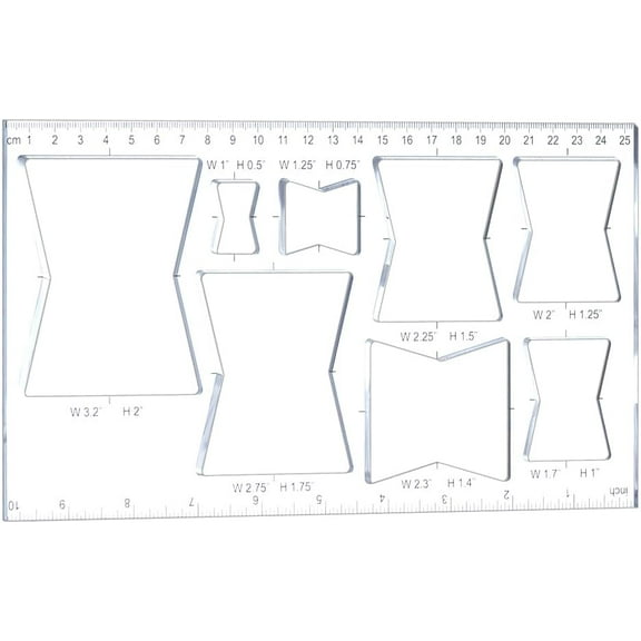 Butterfly Router Template Clear Acrylic Template Router Inlay Ribbon Template Woodworking Transparent Templates for Woodworkers Maker DIY Crafts 10x5 Inch